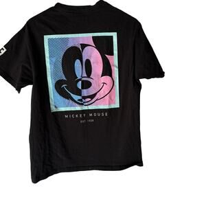 Disney Mickey‎ Mouse Shirt Mens Medium Black Neff Graphic Tee Streetwear Collab